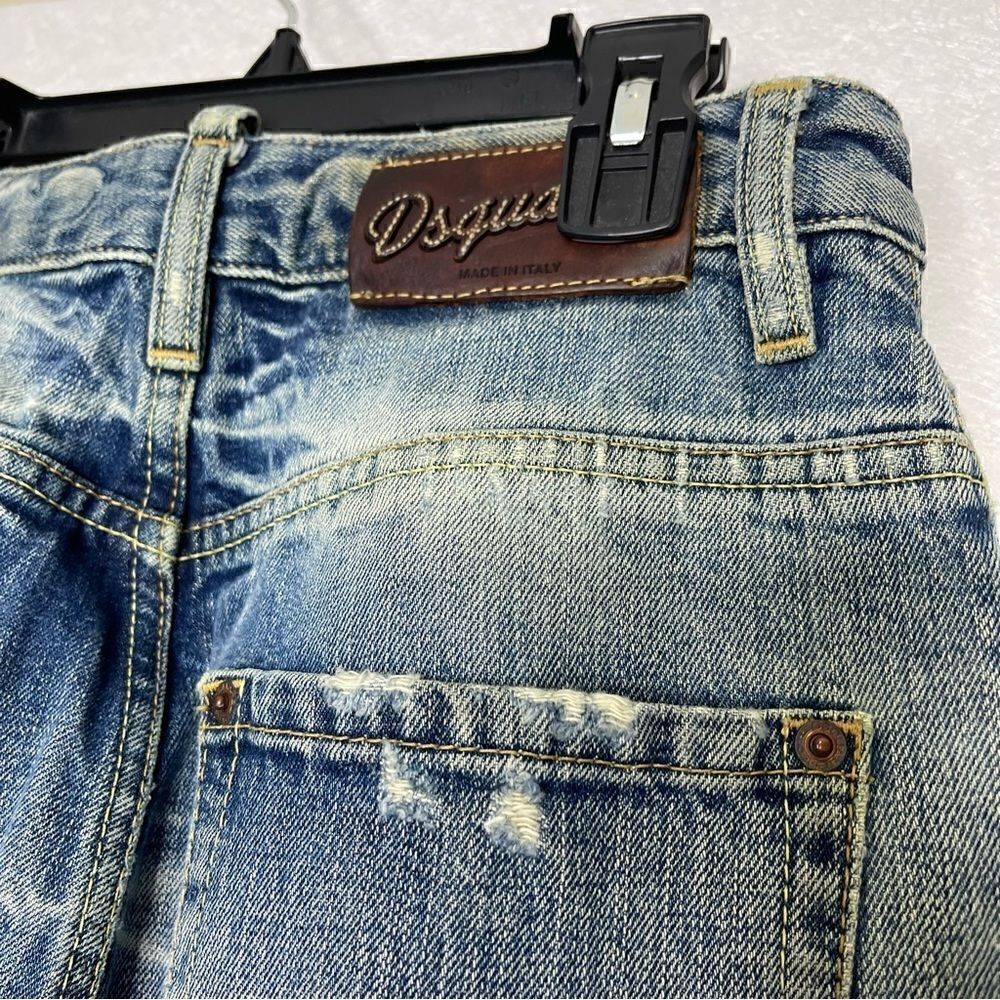 Dsquared Boyfriend Distressed Patch Button Fly Jeans 38 - Picture 3 of 6